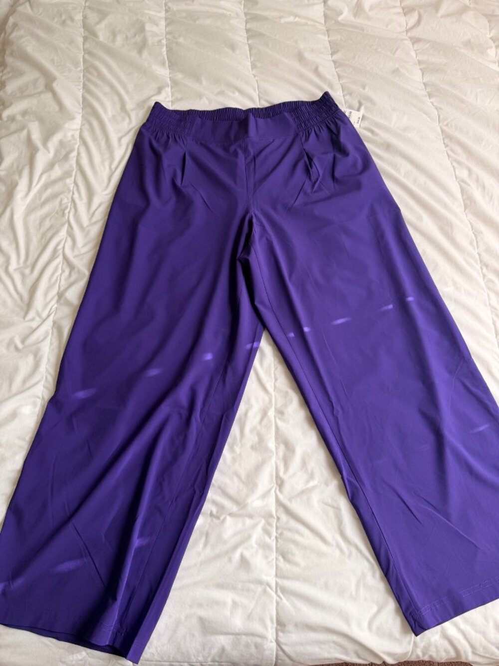 NWT Ideology Women's Purple Wide Leg Pull-On Pants Elastic Waistband Size XL